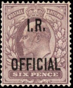 Tem Edward VII 6d Pale Dull Purple I.R. Official